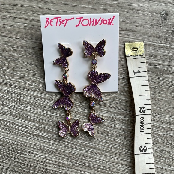 Betsey Johnson Butterfly Earrings - Picture 7 of 7